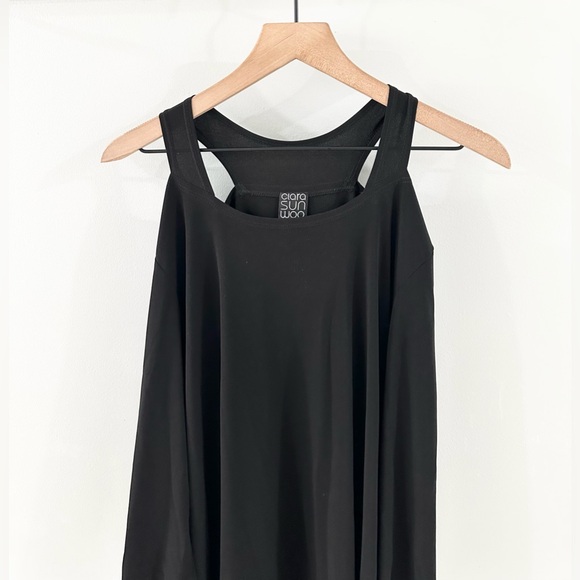 Clara Sunwoo Cold Shoulder Tunic Top Black Size Medium - Picture 5 of 8